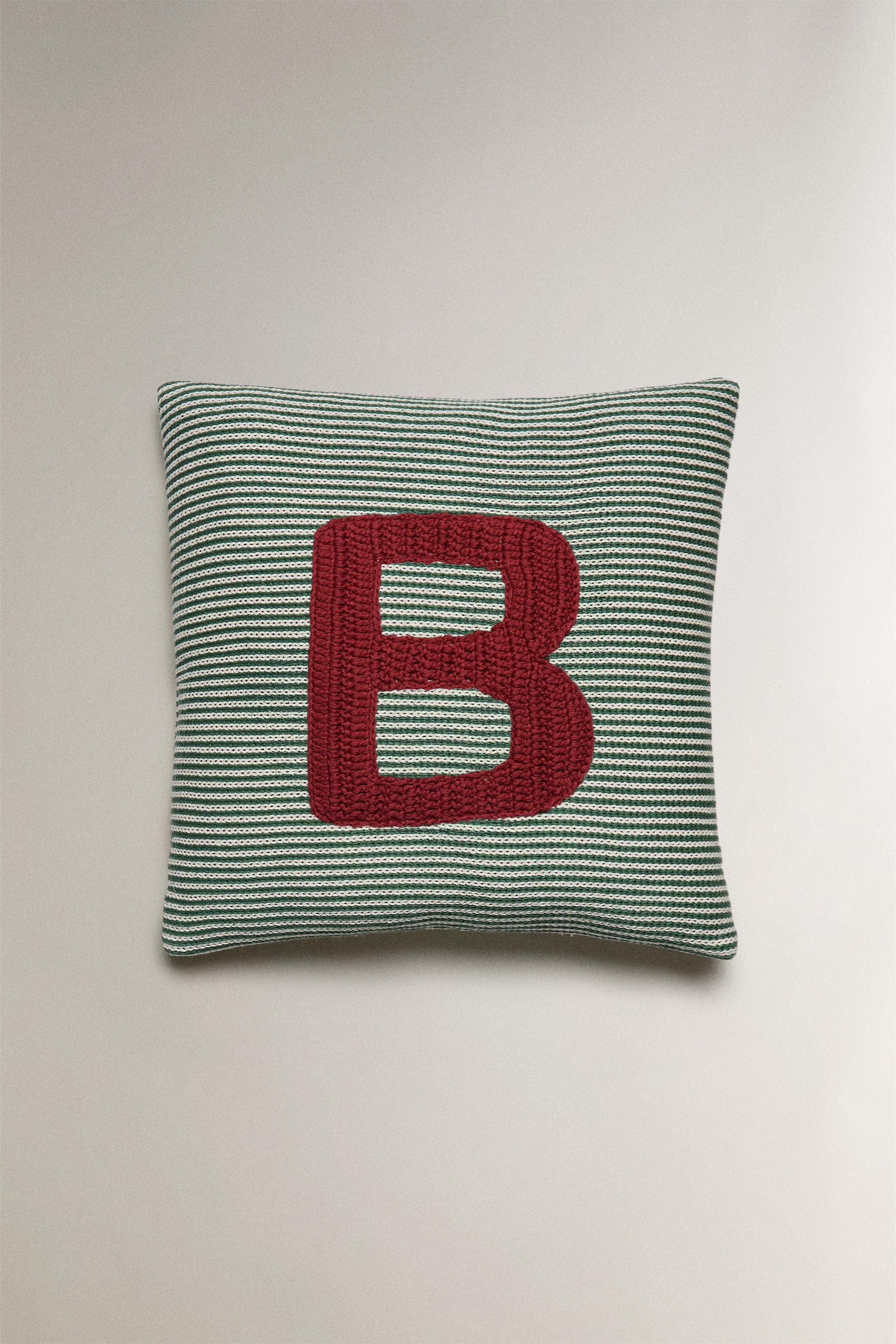 KIDS EMBROIDERED LETTER B CUSHION